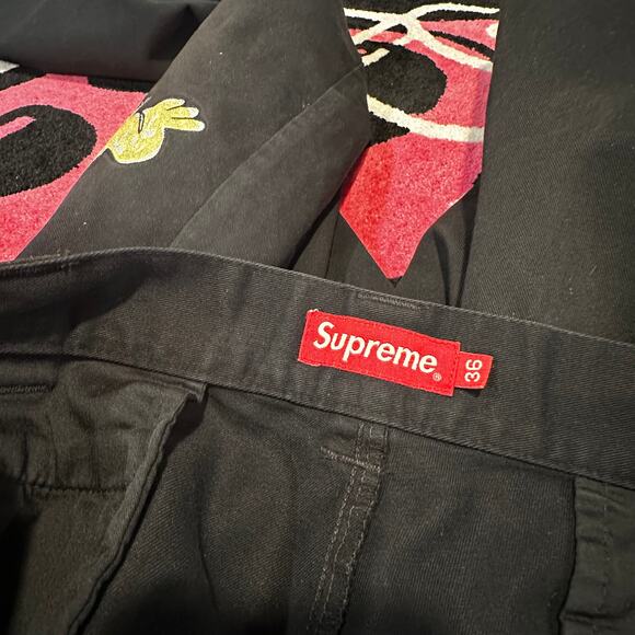 Supreme Daniel Johnston Embroidered Work Pant (SS20) - Size 36 - Lightly Used - Picture 3 of 10